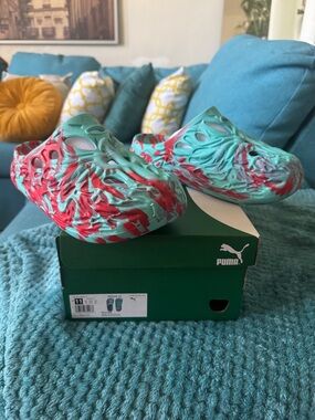 Puma MB.04 LaMelo Ball Slides Red/Teal Men’s Size 11 NWT